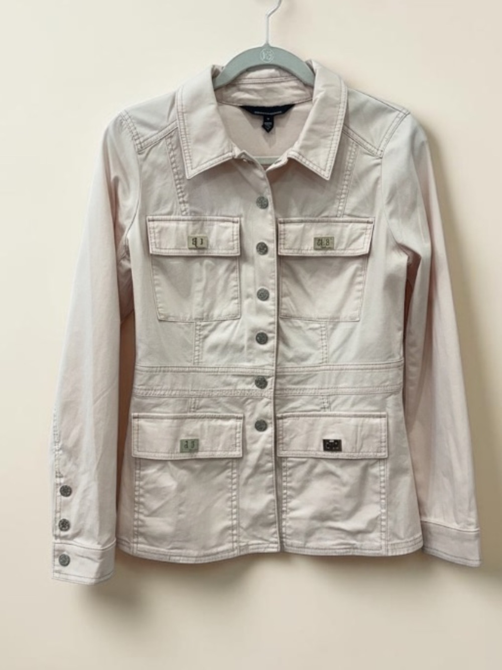 White House Black Market light pink utility jacket size small- NWT